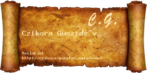 Czikora Gusztáv névjegykártya