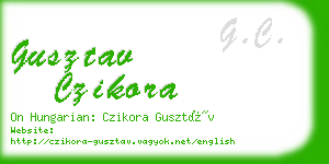 gusztav czikora business card